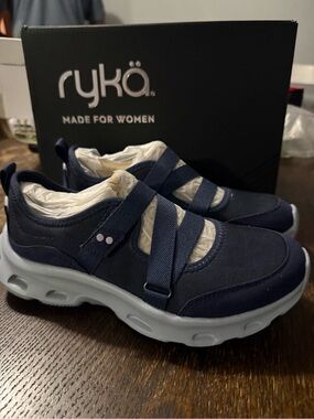 Ryka Women's Navy and White Slip-On Athletic Sneakers